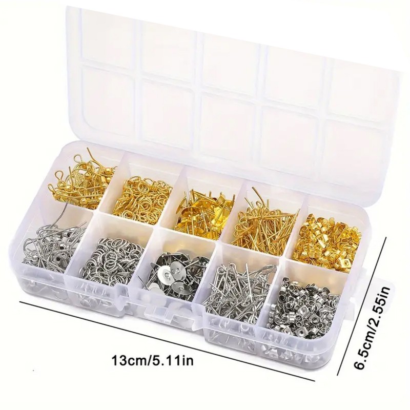1 Set Box Ear Hook Single Loop - Jewelry Making Organizer avis et prix