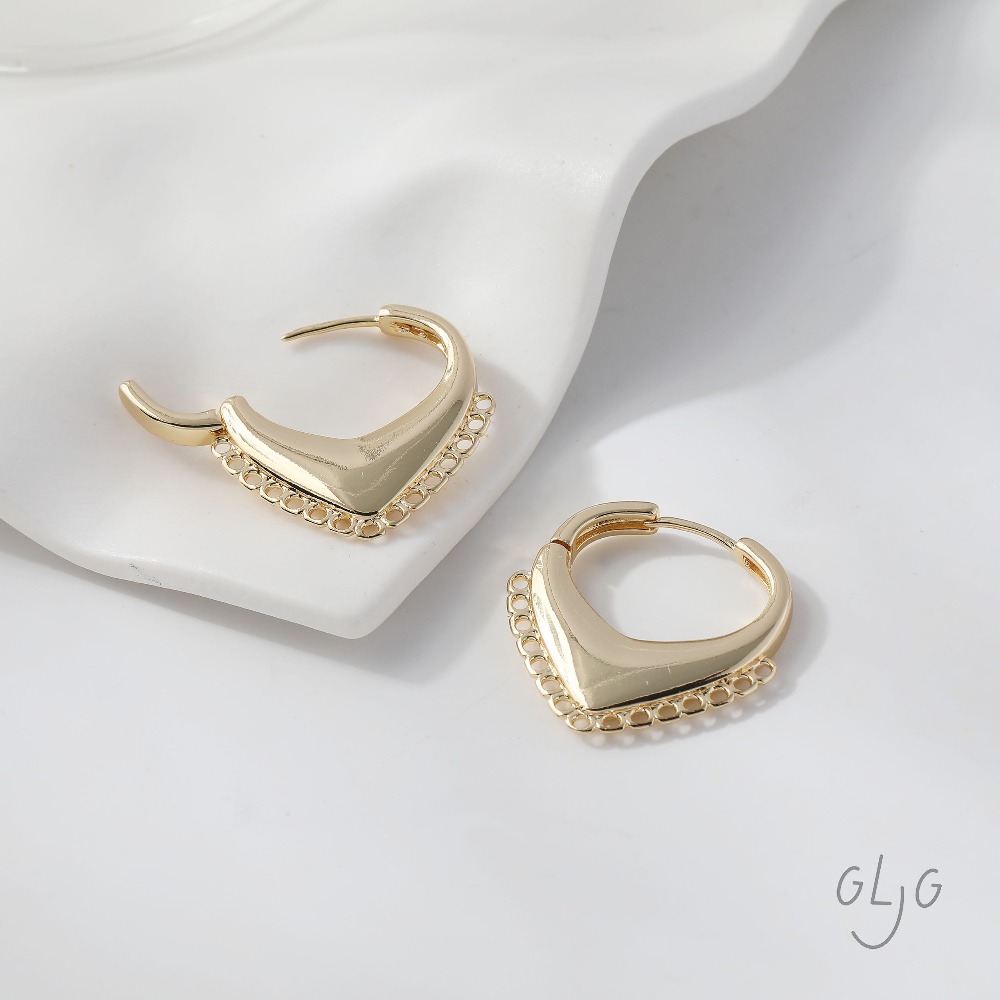 4PCS Dainty Heart Ear Studs Di - Jewelry Making Earring Supplies avis et prix