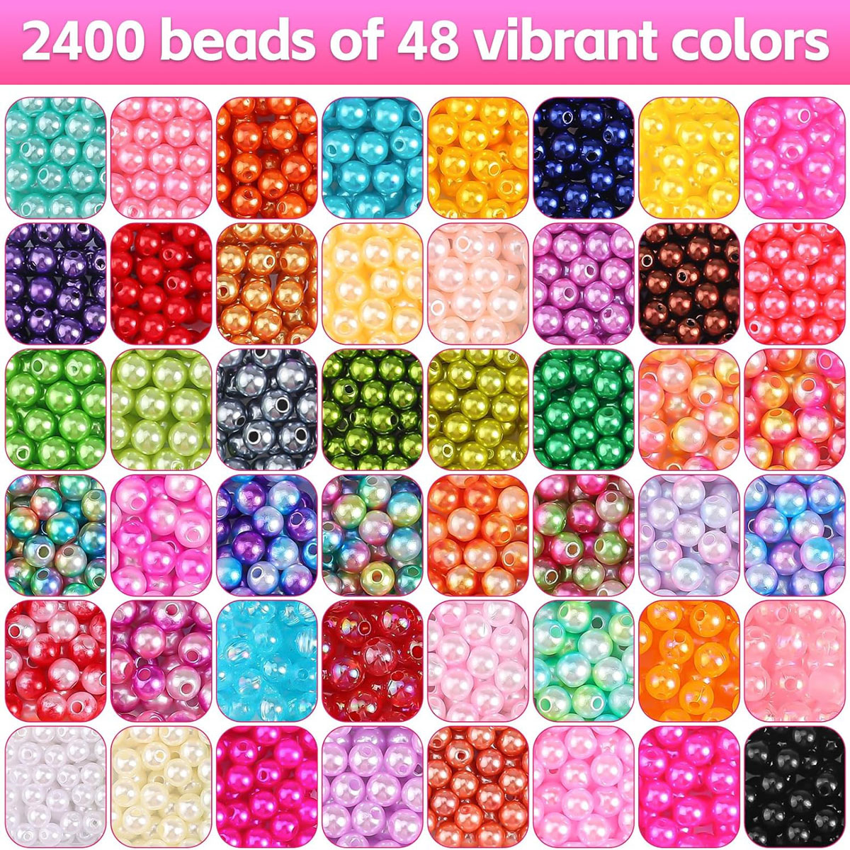 2400PCS 48 Compartments Pearl  - Jewelry Making Tutorial avis et prix