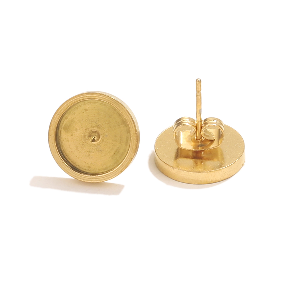 10pcs Stainless Steel Gold Ear - Jewelry Making With Resin avis et prix