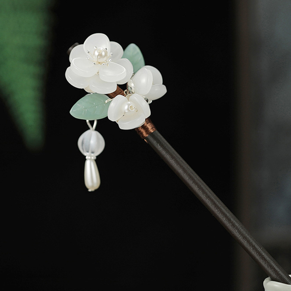 Retro Flower Hairpin With Pear - Jewelry Making With Beads avis et prix